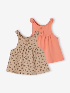 Baby-T-shirts & Roll Neck T-Shirts-T-shirts-Pack of 2 organic cotton tank tops 