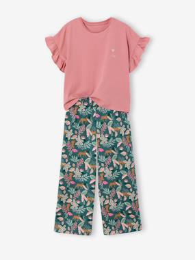 Fille-Ensemble T-shirt pantalon large fille