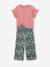 Girl's T-shirt and wide-leg trouser set blush+ecru - vertbaudet enfant 