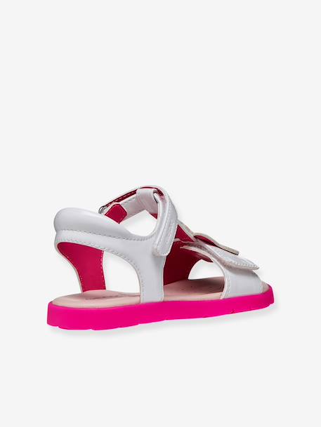 Girls' Joyfoot GEOX sandals fuchsia+white - vertbaudet enfant 