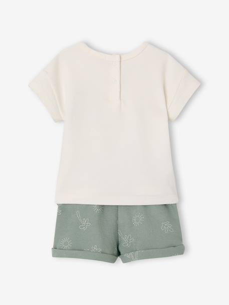 Customisable T-shirt and short set hazel+sage green - vertbaudet enfant 