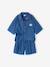 Lightweight denim girl's shirt and short set medium blue - vertbaudet enfant 