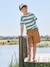 Twill Bermuda Shorts for Boys anthracite+camel - vertbaudet enfant 
