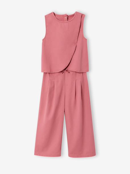 Ensemble pantacourt top croisé vieux rose - vertbaudet enfant 