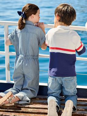 Polo-neck long-sleeved sweatshirt - vertbaudet enfant