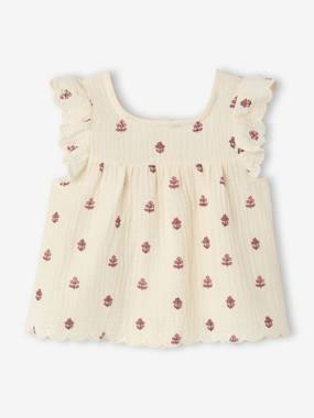 Baby-Sleeveless printed blouse