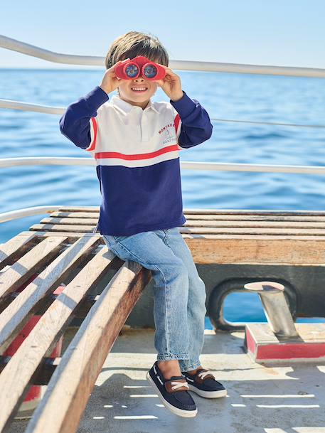 Polo-neck long-sleeved sweatshirt ink blue - vertbaudet enfant 