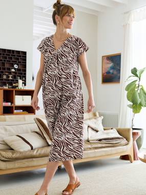 Maternity-Long nursing dress