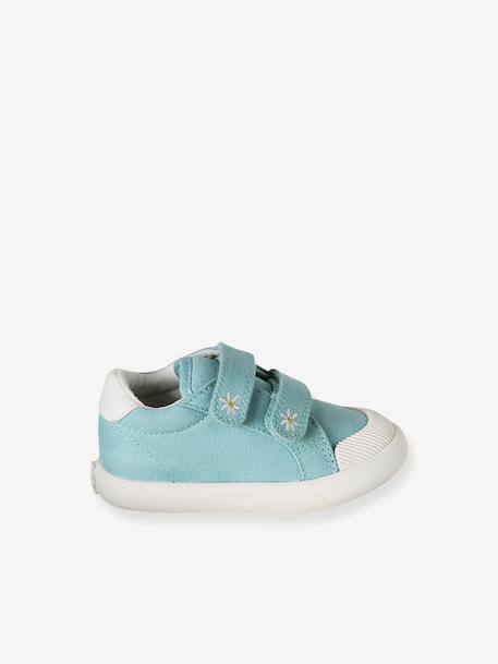 Touch-Fastening Trainers in Canvas for Baby Girls crystal blue+GREEN LIGHT ALL OVER PRINTED+printed pink+printed violet+set pink+White - vertbaudet enfant 