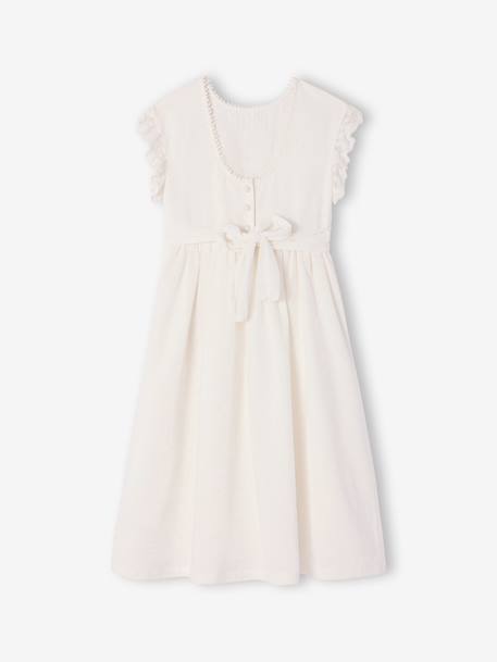 Elegant long dress white - vertbaudet enfant 