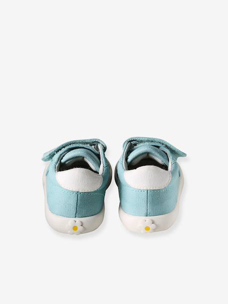 Touch-Fastening Trainers in Canvas for Baby Girls crystal blue+GREEN LIGHT ALL OVER PRINTED+printed pink+printed violet+set pink+White - vertbaudet enfant 