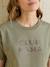 Organic Cotton* T-Shirt with Slogan, for Maternity cappuccino+ecru+khaki - vertbaudet enfant 
