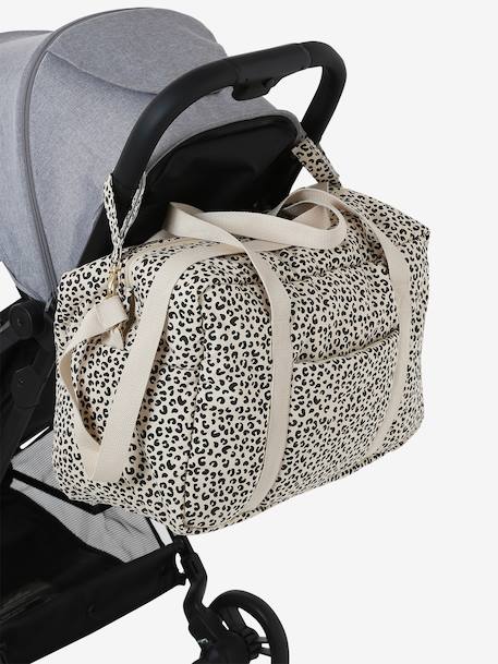 Leopard Changing Bag, Canvas Club printed beige - vertbaudet enfant 