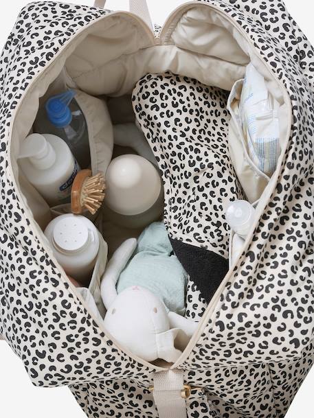 Leopard Changing Bag, Canvas Club printed beige - vertbaudet enfant 