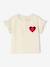 Girl's short-sleeved T-shirt ecru - vertbaudet enfant 