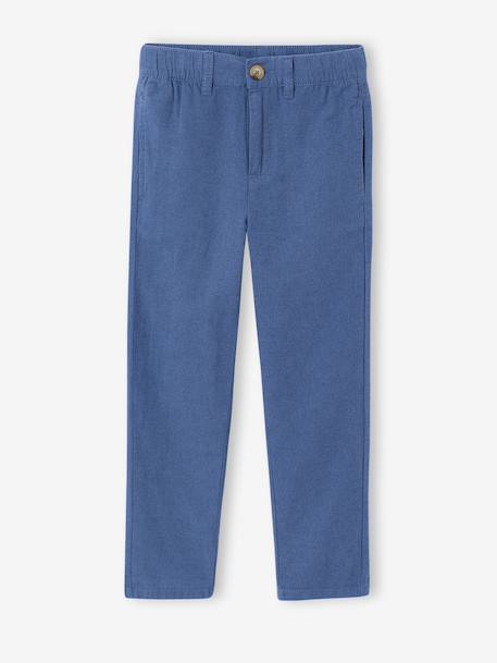 Lightweight fine trousers for boys blue - vertbaudet enfant 