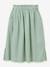Long organic cotton gauze skirt sage green - vertbaudet enfant 