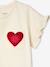 Girl's short-sleeved T-shirt ecru - vertbaudet enfant 