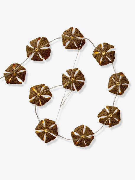 Braided rattan flower string lights beige - vertbaudet enfant 