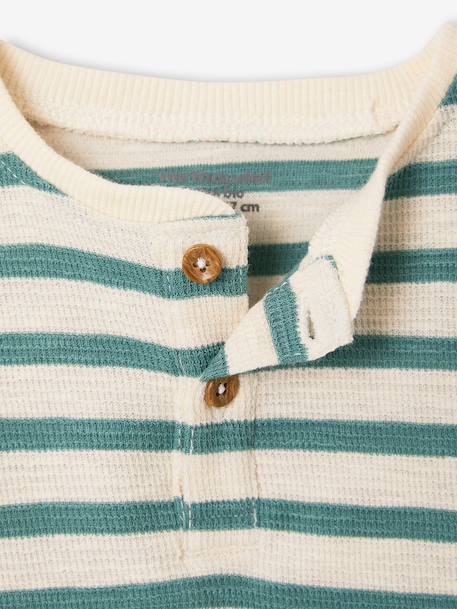 Organic cotton baby t-shirt blue+emerald green - vertbaudet enfant 