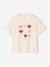 Short-sleeved t-shirt with hearts for girls ecru - vertbaudet enfant 