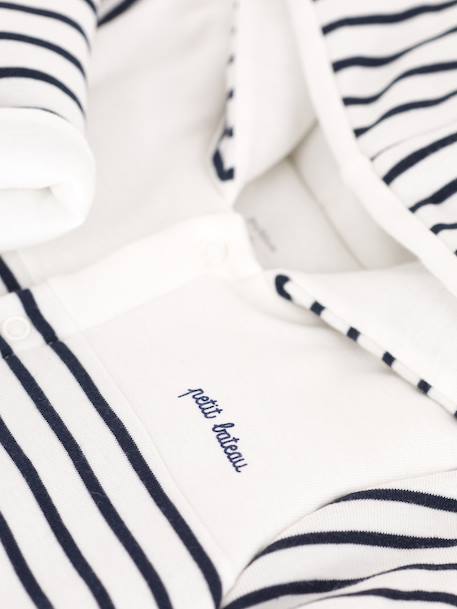 Long hooded baby jumpsuit navy blue - vertbaudet enfant 