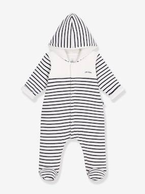 -Long hooded baby jumpsuit 