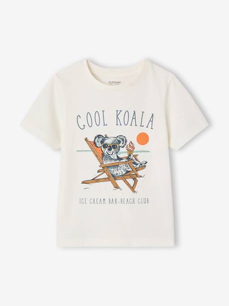 Fun Animal T-Shirt for Boys green+vanilla - vertbaudet enfant 