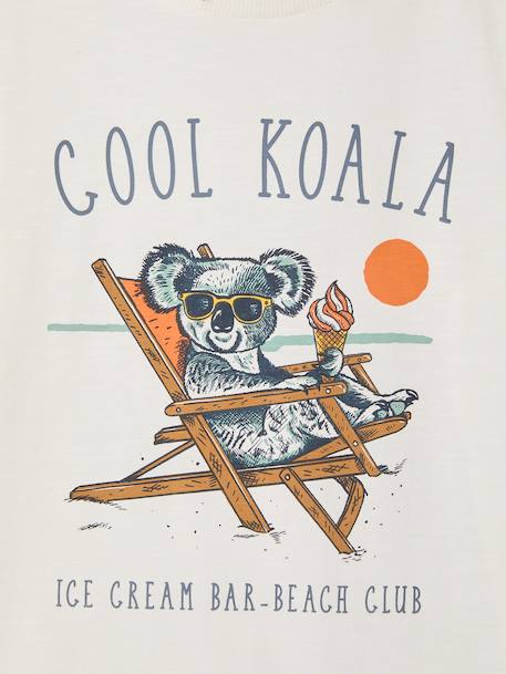 Fun Animal T-Shirt for Boys green+vanilla - vertbaudet enfant 