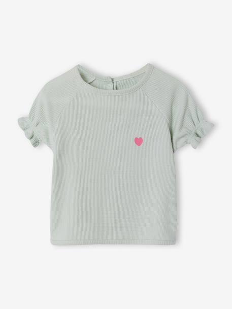 Pack of 2 practical girls' pyjama shorts sage green - vertbaudet enfant 