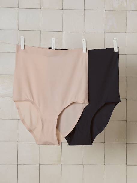 Pack of 2 maternity high-waisted briefs beige - vertbaudet enfant 