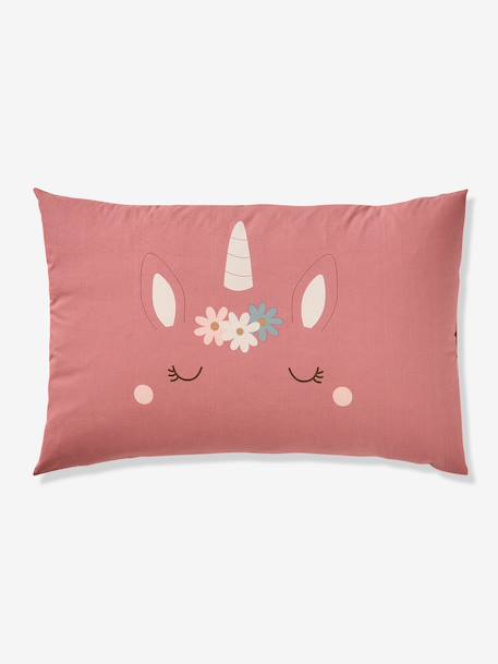 Duvet cover and pillowcase bedding set coral - vertbaudet enfant 