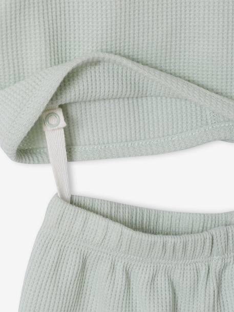 Pack of 2 practical girls' pyjama shorts sage green - vertbaudet enfant 