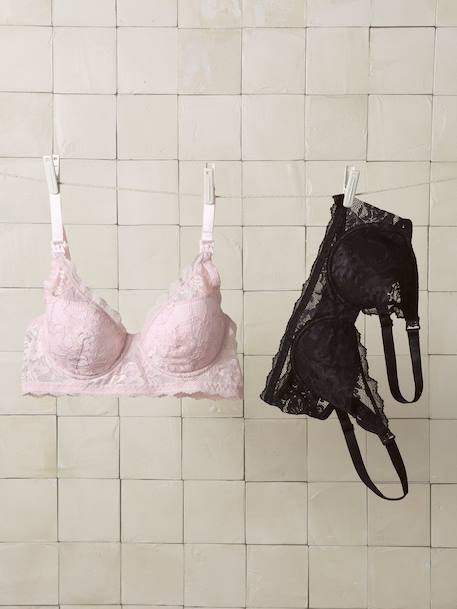 Pack of 2 lace nursing bras pale pink - vertbaudet enfant 