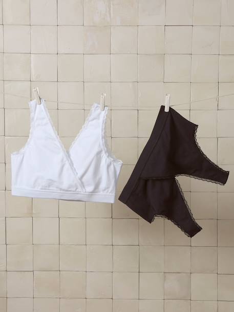 Pack of 2 girls bras nursing bra white - vertbaudet enfant 