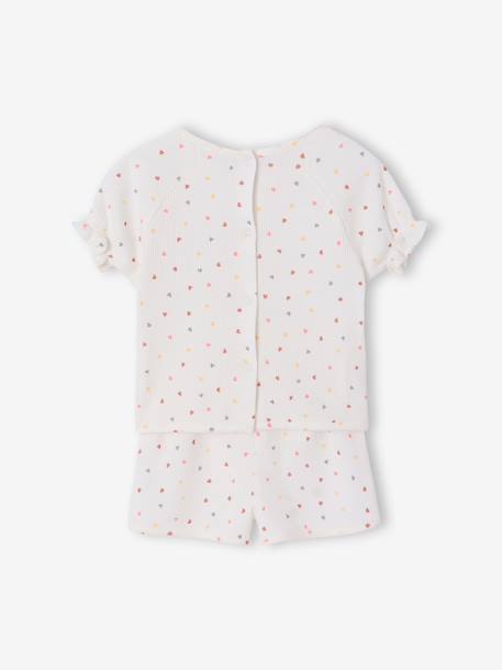 Pack of 2 practical girls' pyjama shorts sage green - vertbaudet enfant 