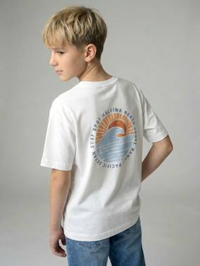 -T-Shirt with Front/Back Motif, Faded Effect, JONEN 