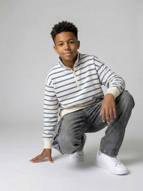 Boys-Cardigans, Jumpers & Sweatshirts-Sweatshirts & Hoodies-Boy's zipped high neck sweatshirt