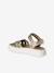 Girls' leather velcro sandals gold - vertbaudet enfant 