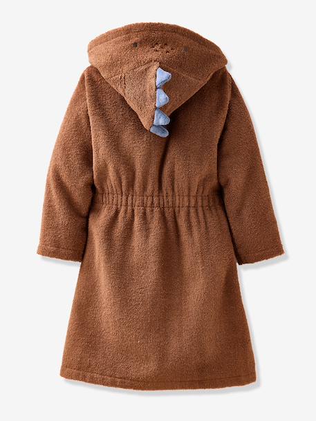 Dinosaur Bathrobe for Babies Blue+camel - vertbaudet enfant 