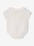 Baby girls' short-sleeved bodysuit ecru - vertbaudet enfant 