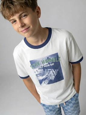 T-shirt manches courtes photoprint - vertbaudet enfant Garçon-T-shirt, polo, sous-pull-T-shirt-T-shirt manches courtes photoprint