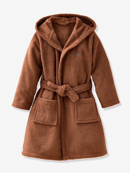 Dinosaur Bathrobe for Babies Blue+camel - vertbaudet enfant 