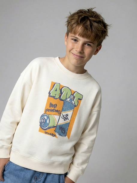 Pack of 2 long-sleeved boy's sweatshirts sage green - vertbaudet enfant 