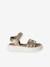 Girls' leather velcro sandals gold - vertbaudet enfant 