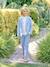 Ceremony suit with Mao collar shirt, jacket and trousers for boys aqua green+beige+sky blue - vertbaudet enfant 