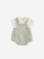 Set of 2 sleepsuit bodysuit for babies sage green - vertbaudet enfant 