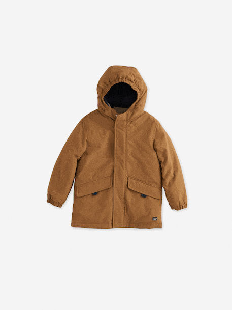 Parka 3 en 1 garçon doublure sherpa noix de pécan - vertbaudet enfant 
