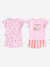 Pack of 2 girls' short-sleeved pyjamas rose - vertbaudet enfant 