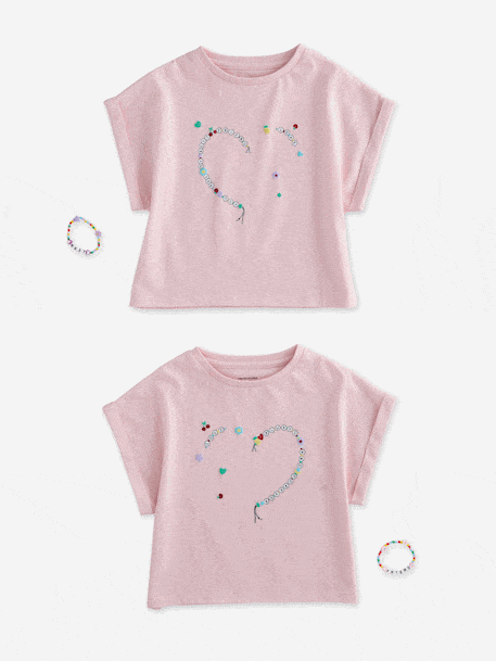 Lot T-shirt et bracelets meilleures amies lilas - vertbaudet enfant 